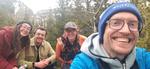 The lab goes hiking after a Saturday morning writing session